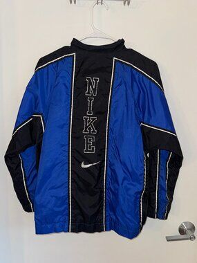 Vintage Nike Blue and Black Windbreaker
